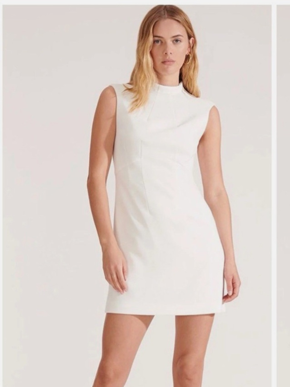 Veronica Beard Turner Sleeveless Minidress Sz 14 in Cream/White